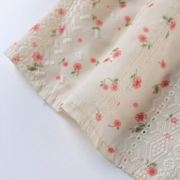 Red Apricot Boho Women's Floral Print V-Neck Blouse - Picture 5 of 8